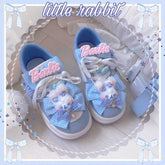 Harajuku Kawaii Rabbit Rainbow Heart Lolita Shoes BE537